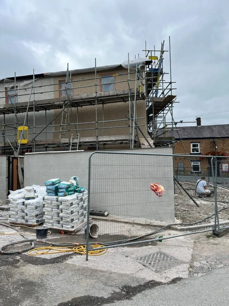 Commercial rendering scaffolding multi storey project