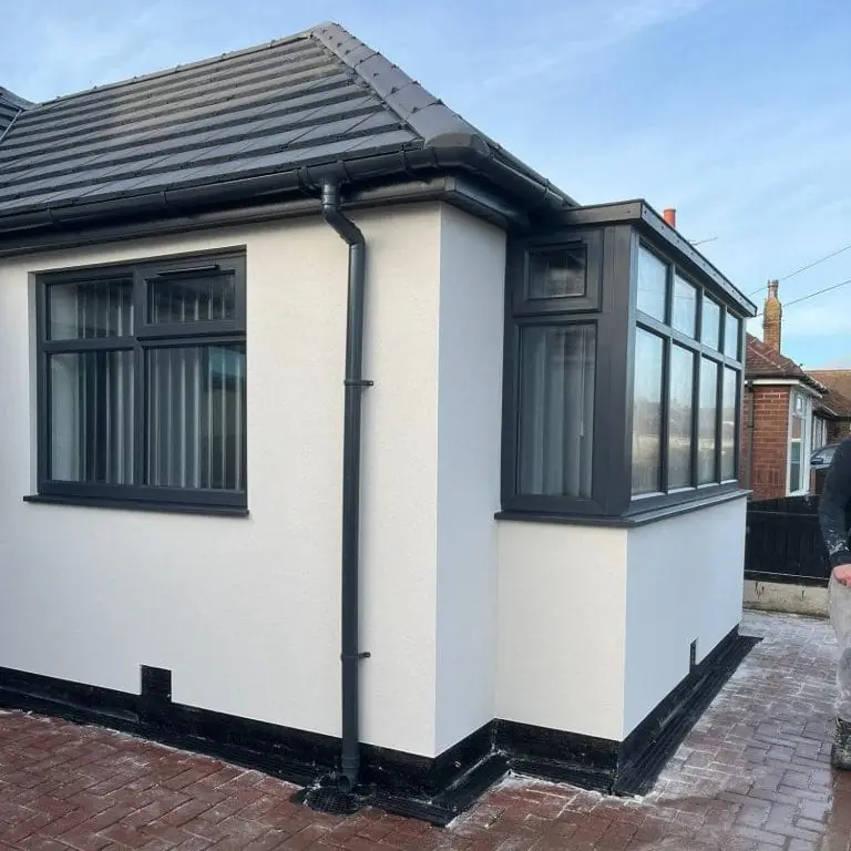 Completed house rendering with bay window extension by Transform Render Systems